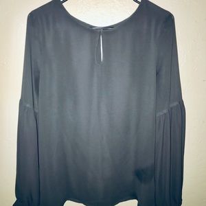 Express brand grey blouse with bell sleeves